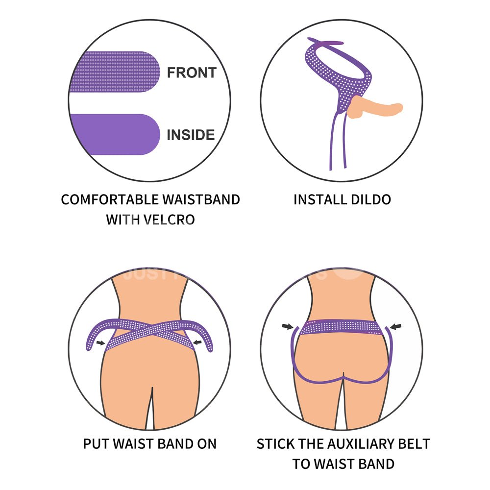 Ingen Easy Strap-On Harness Adjustable Purple (No Probe Included)